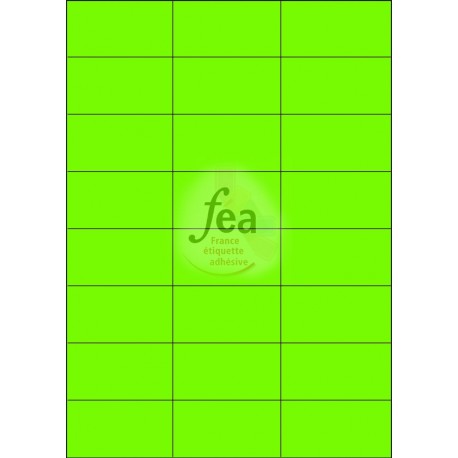 Planche A4 velin permanent 70x37 VERT FLUO