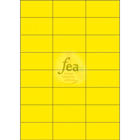 Planche A4 velin permanent 70x37 JAUNE FLUO
