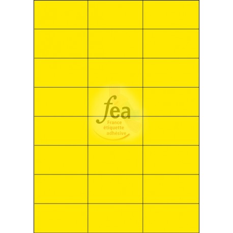 Planche A4 velin permanent 70x37 JAUNE FLUO