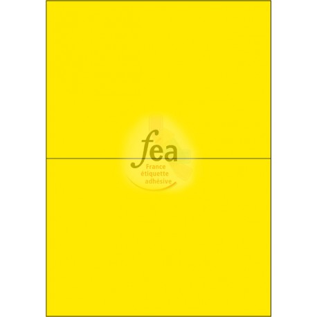 Planche A4 velin permanent 210x148,5 JAUNE FLUO