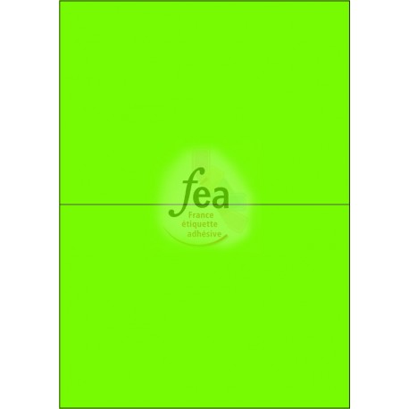 Planche A4 velin permanent 210x148,5 VERT FLUO