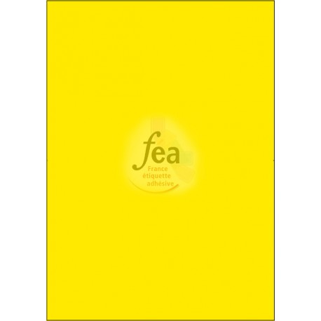 Planche A4 velin permanent 210x297 JAUNE FLUO