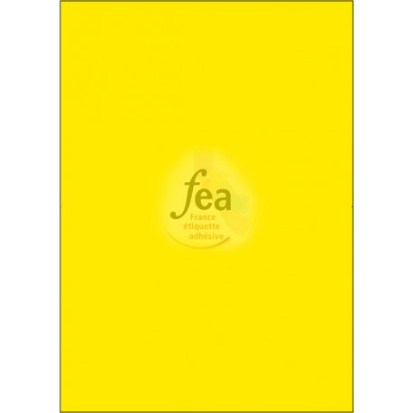 Planche A4 velin permanent 210x297 JAUNE FLUO