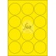 Planche A4 velin permanent diamètre 63.5 JAUNE FLUO