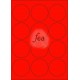 Planche A4 velin permanent diamètre 63.5 ROUGE FLUO