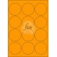 Planche A4 velin permanent diamètre 63.5 ORANGE FLUO