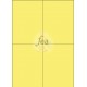 Planche A4 velin permanent 105 x148,5 JAUNE