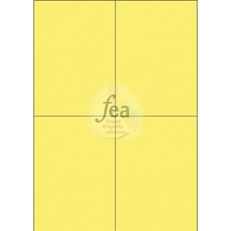 Planche A4 velin permanent 105 x148,5 JAUNE