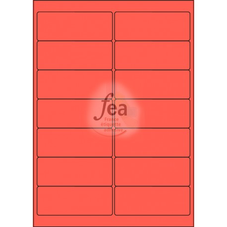 Planche A4 velin permanent 99,1x38,1 ROUGE