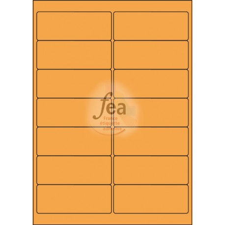 Planche A4 velin permanent 99,1x38,1 ORANGE